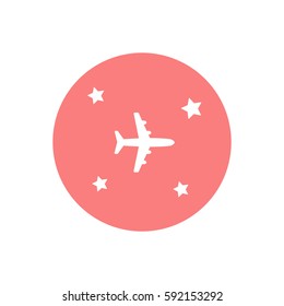 Aircraft  icon,  isolated. Flat  design.