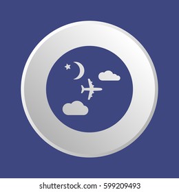 Aircraft  icon,  isolated. Flat  design.