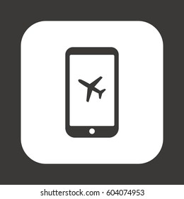 Aircraft  icon,  isolated. Flat  design.