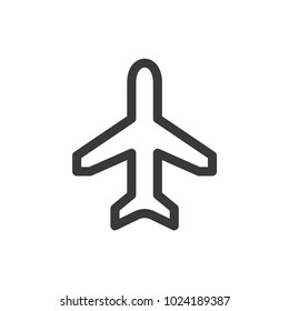 Aircraft icon isolated on white background. Plane symbol modern, simple, vector, icon for website design, mobile app, ui. Vector Illustration