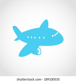 Aircraft Icon Isolated on White Background