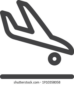 aircraft icon. landing icon vector