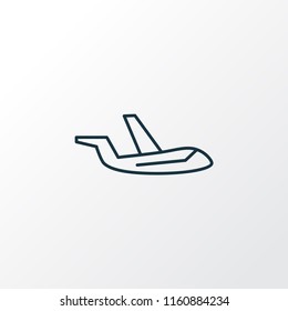 Aircraft icon line symbol. Premium quality isolated plane element in trendy style.