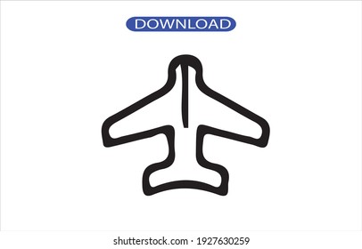 Aircraft icon or logo high resolution