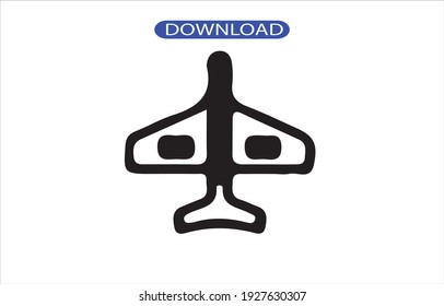 Aircraft icon or logo high resolution