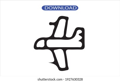 Icono de aeronave o logotipo de alta resolución
