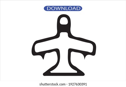 Aircraft icon or logo high resolution