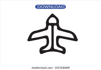 Aircraft icon or logo high resolution