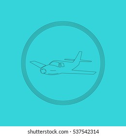 Aircraft icon, minimal design