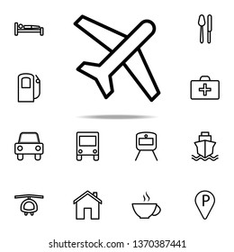 aircraft icon. Navigation icons universal set for web and mobile on white background