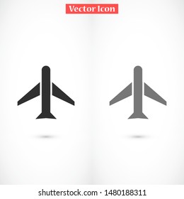 Aircraft icon Passenger air transportation. Airport Sign Flat Design. Airplane Icon Vector Template. Passenger air transportation.