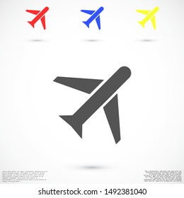 Aircraft icon Passenger air transportation. Airport Sign Flat Design. Airplane Icon Vector Template. Passenger air transportation.