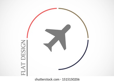 Aircraft icon Passenger air transportation. Airport Sign Flat Design. Airplane Icon Vector Template. Passenger air transportation.