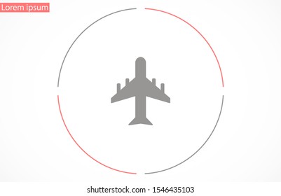 Aircraft icon Passenger air transportation. Airplane Icon Vector Template. Passenger air transportation.