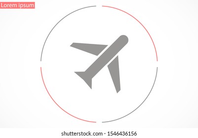 Aircraft icon Passenger air transportation. 