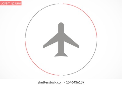 Aircraft icon Passenger air transportation. 