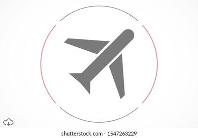 Aircraft icon Passenger air transportation. Airport Sign Flat Design. Airplane Icon Vector Template. Passenger air transportation.