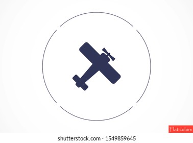 Aircraft icon Passenger air transportation. Airport Sign Flat Design. Airplane Icon Vector Template. Passenger air transportation.