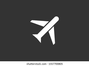 Aircraft icon Passenger air transportation. Airport Sign Flat Design. Airplane Icon Vector Template. Passenger air transportation.