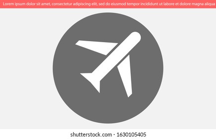 Aircraft icon Passenger air transportation. Airport Sign Flat Design. Airplane Icon Vector Template. Passenger air transportation.