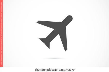 Aircraft icon Passenger air transportation. Airport Sign Flat Design. Airplane Icon Vector Template. Passenger air transportation.