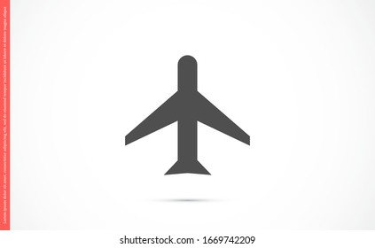 Aircraft icon Passenger air transportation. Airport Sign Flat Design. Airplane Icon Vector Template. Passenger air transportation.