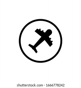 Aircraft icon. Plane icon symbol design