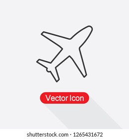Aircraft Icon, Plane Icon Vector Illustration Eps10