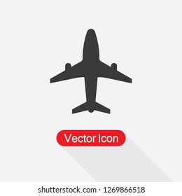 Aircraft Icon, Plane Icon Vector Illustration Eps10