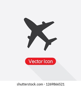 Aircraft Icon, Plane Icon Vector Illustration Eps10