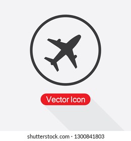 Aircraft Icon, Plane Icon Vector Illustration Eps10