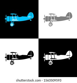 Aircraft icon set, vector illustration 