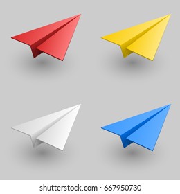 Aircraft icon set. Vector illustration