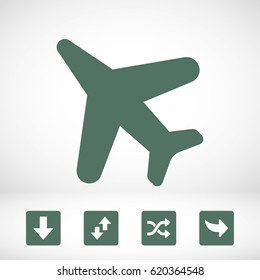 aircraft icon stock vector illustration flat design