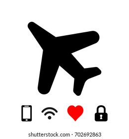 aircraft icon stock vector illustration flat design