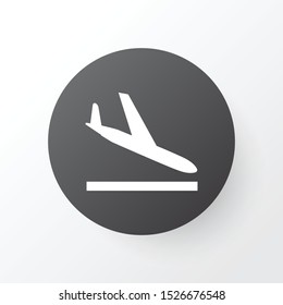 Aircraft icon symbol. Premium quality isolated arrival element in trendy style.