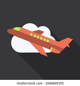 Aircraft icon. Travel Vector isolated on background. Flat vector illustration