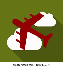 Aircraft icon. Travel Vector isolated on background. Flat vector illustration