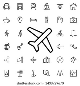 Aircraft icon. Universal set of navigation for website design and development, app development