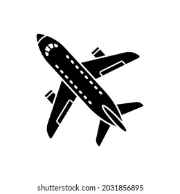 Aircraft icon vector. airplane illustration sign. plane symbol or logo.
