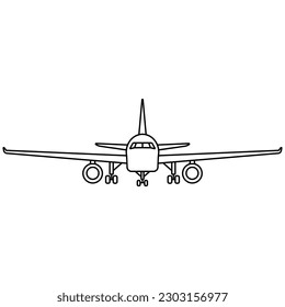 Aircraft icon vector. airplane illustration sign. plane symbol or logo.