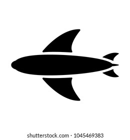aircraft icon, vector illustration