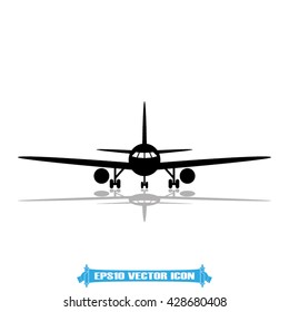 Aircraft icon vector illustration 