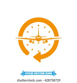 Aircraft icon vector illustration