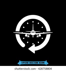 Aircraft icon vector illustration 