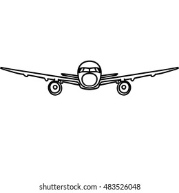 Aircraft icon. Vector illustration