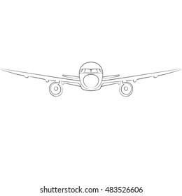 Aircraft icon. Vector illustration