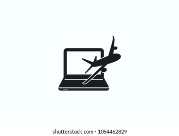 Aircraft icon. Vector illustration.Passenger air transportation