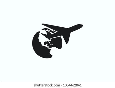 Aircraft icon. Vector illustration.Passenger air transportation