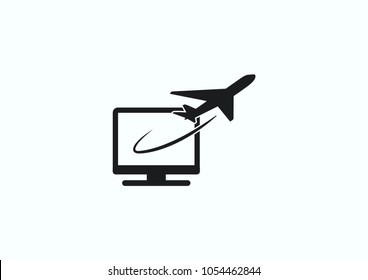 Aircraft Icon. Vector Illustration.Passenger Air Transportation